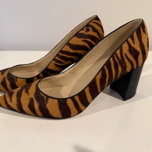 Marc Fisher Brown and Black Animal Print Heels